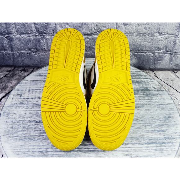 Jordan 1 Retro High GS "Yellow Ochre" Yellow Ochre/Black-Sail 6Y Women 7.5 NIB - Picture 9 of 10